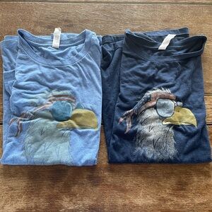 Eagle Graphic T-Shirts - Blue & Navy